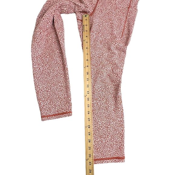 Athleta Micro Cheetah Oxford Rust Salutation Stash Pocket Textured 7/8 Tight M - Picture 6 of 8